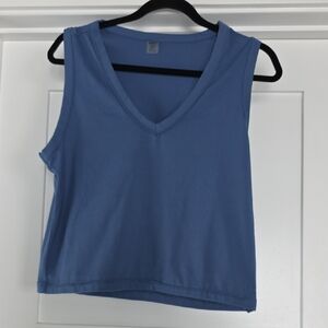Roxy Slate Blue V-Neck Tank Top